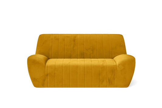 Trapani 2 Seater Sofa Yellow Velvet