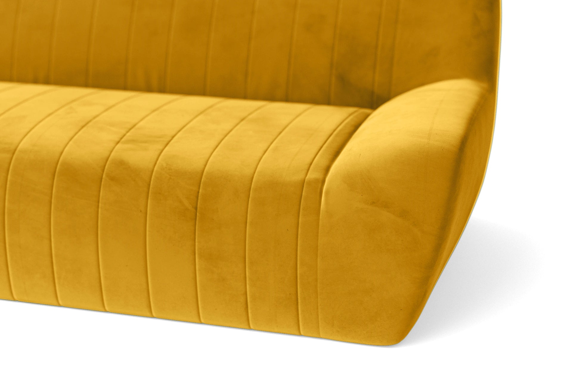 Trapani 2 Seater Sofa Yellow Velvet