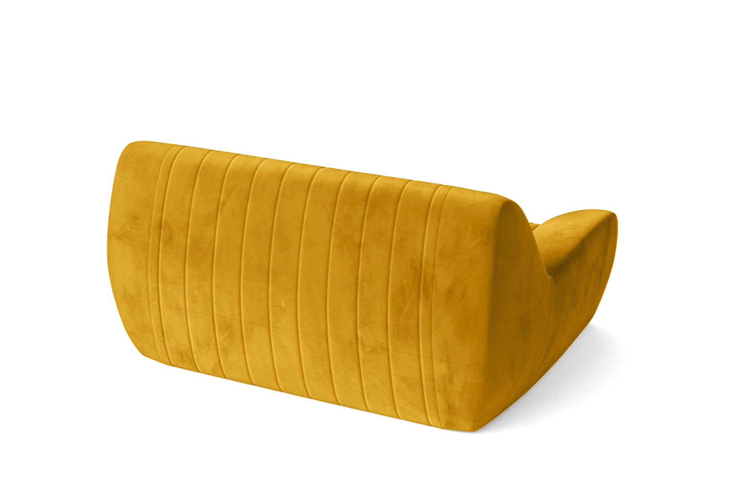 Trapani 2 Seater Sofa Yellow Velvet