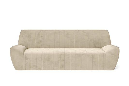 Trapani 3 Seater Sofa Cream Velvet