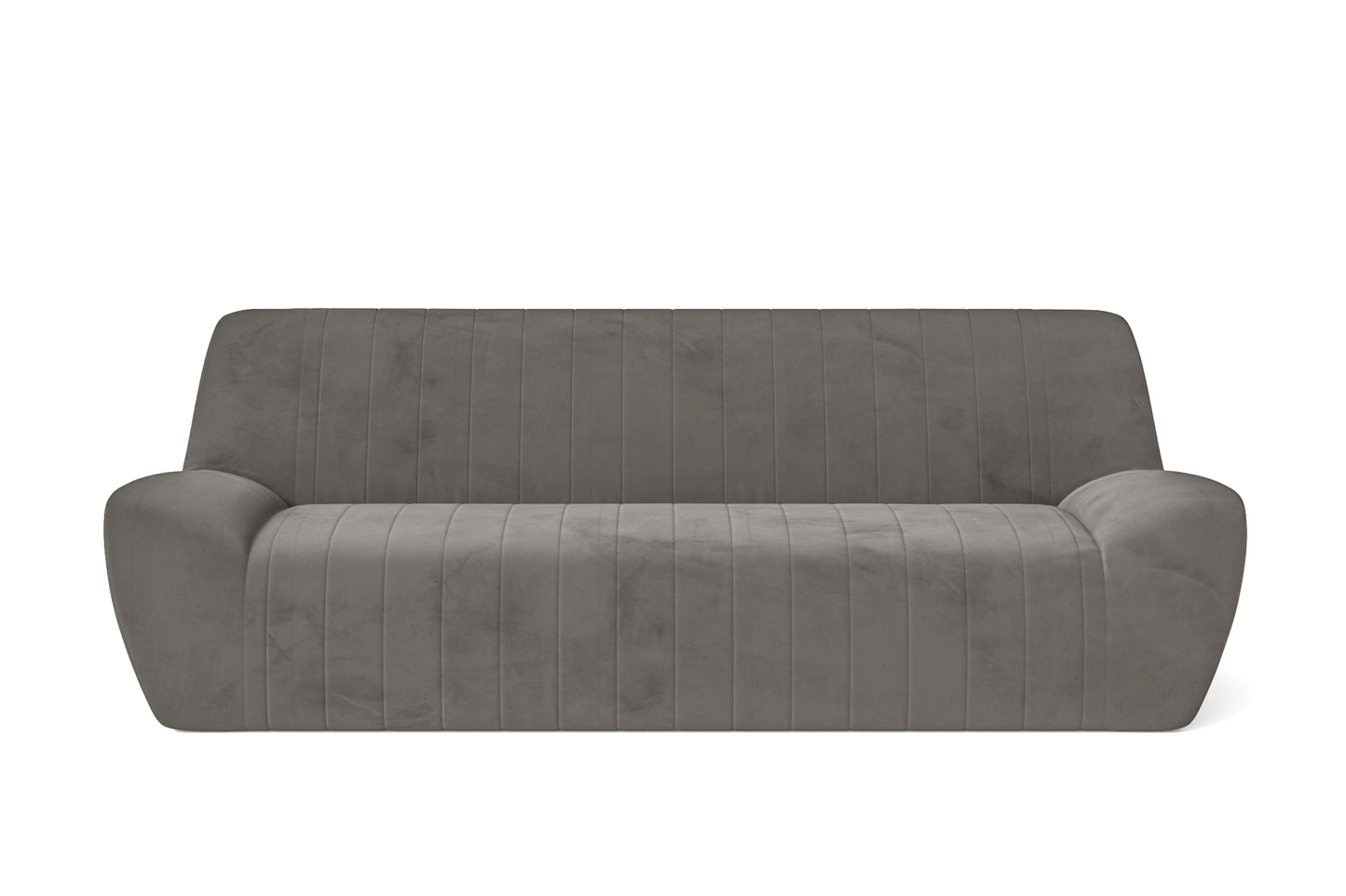 Trapani 3 Seater Sofa Grey Velvet