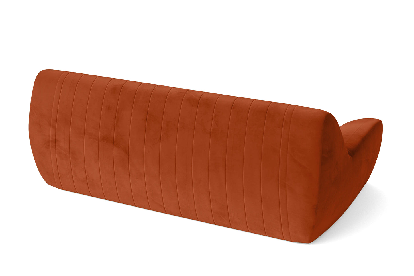 Trapani 3 Seater Sofa Orange Velvet