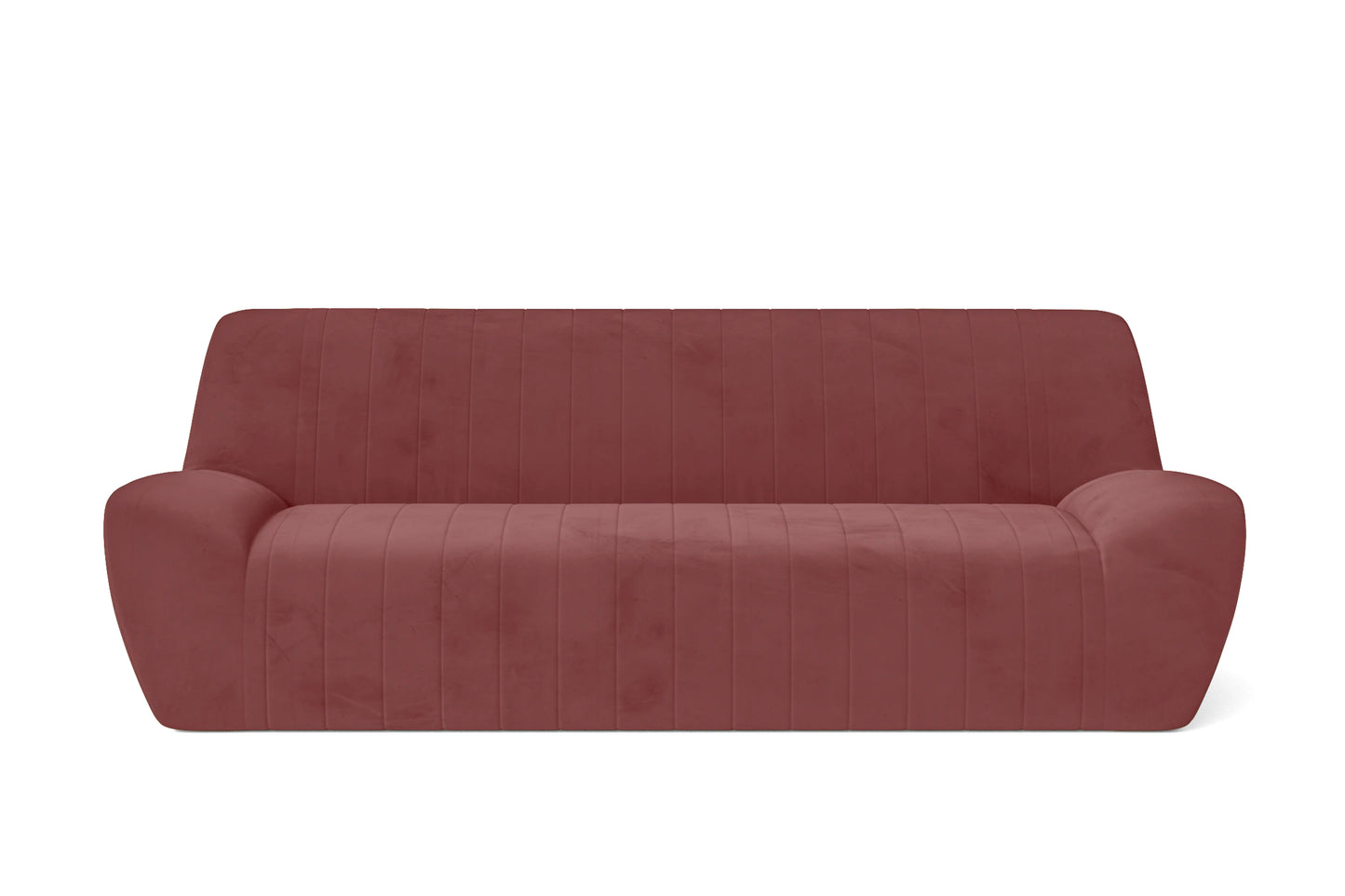 Trapani 3 Seater Sofa Pink Velvet