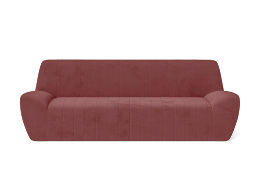 Trapani 3 Seater Sofa Pink Velvet