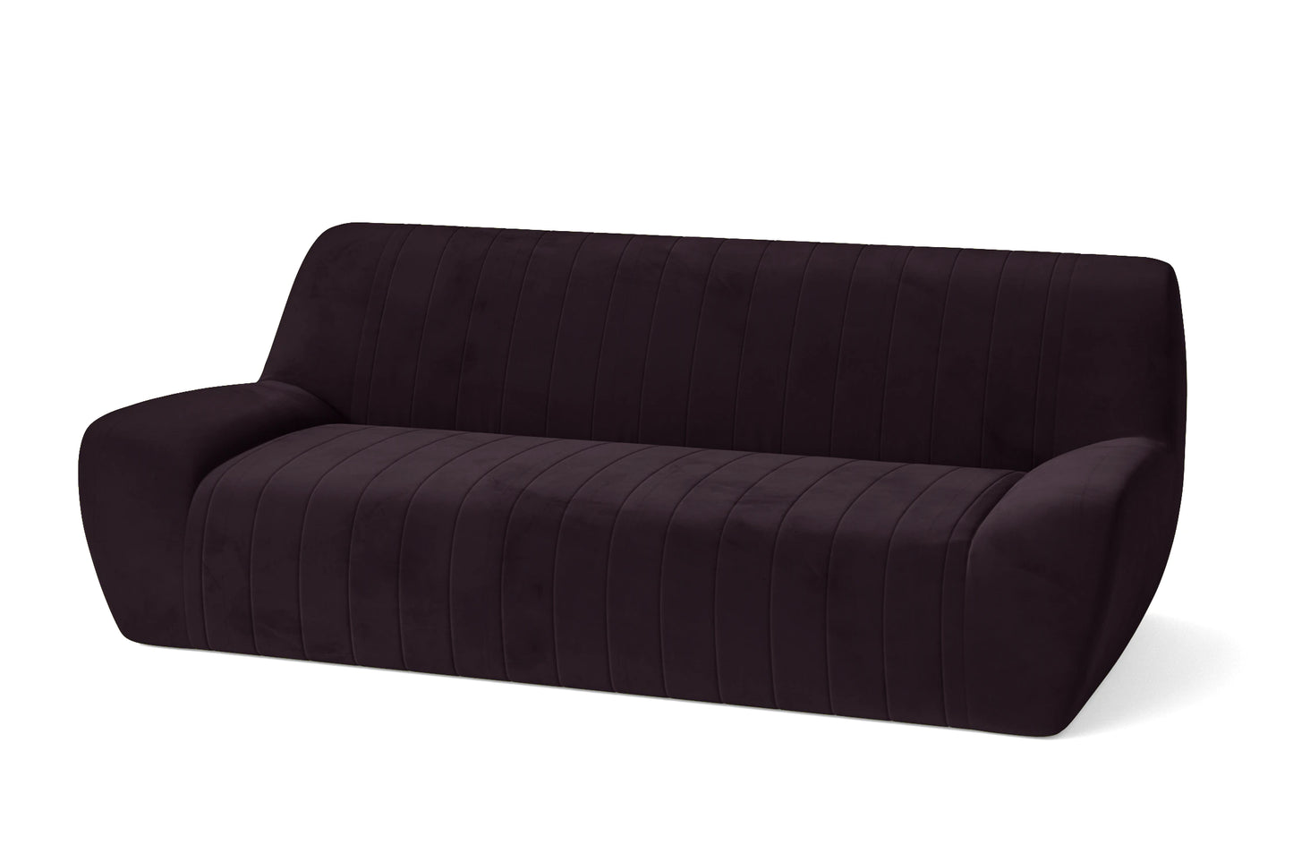 Trapani 3 Seater Sofa Purple Velvet