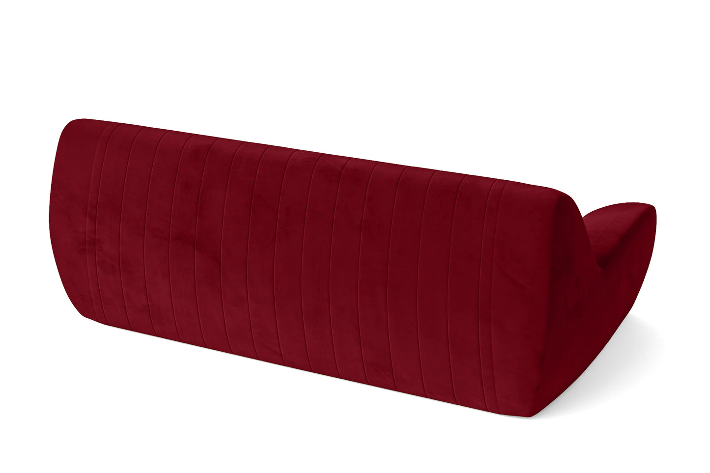 Trapani 3 Seater Sofa Red Velvet