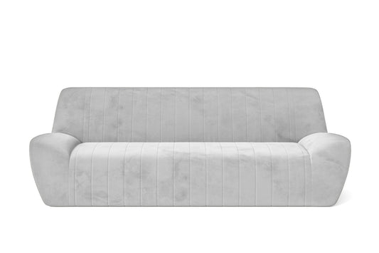 Trapani 3 Seater Sofa White Velvet