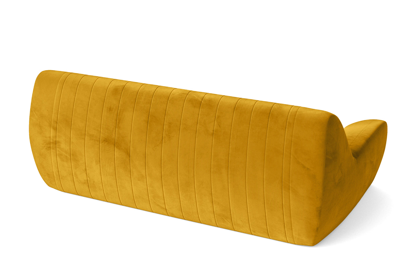 Trapani 3 Seater Sofa Yellow Velvet