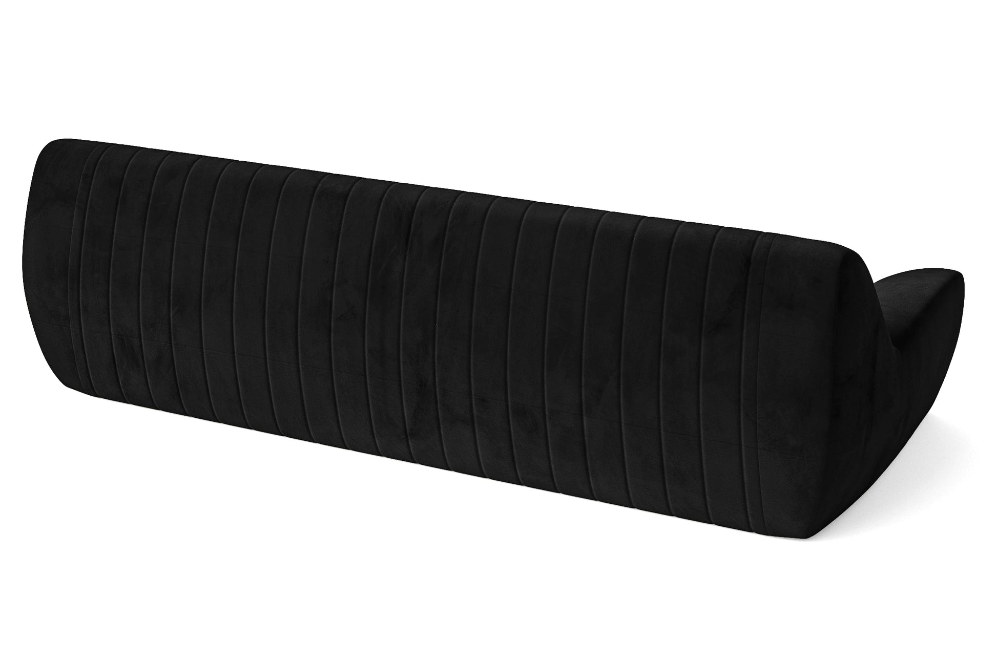 Trapani 4 Seater Sofa Black Velvet