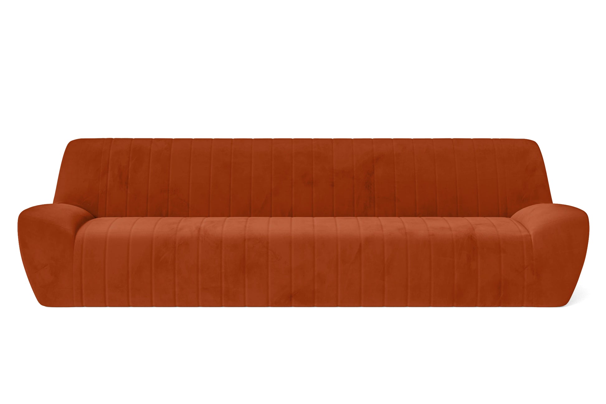 Trapani 4 Seater Sofa Orange Velvet