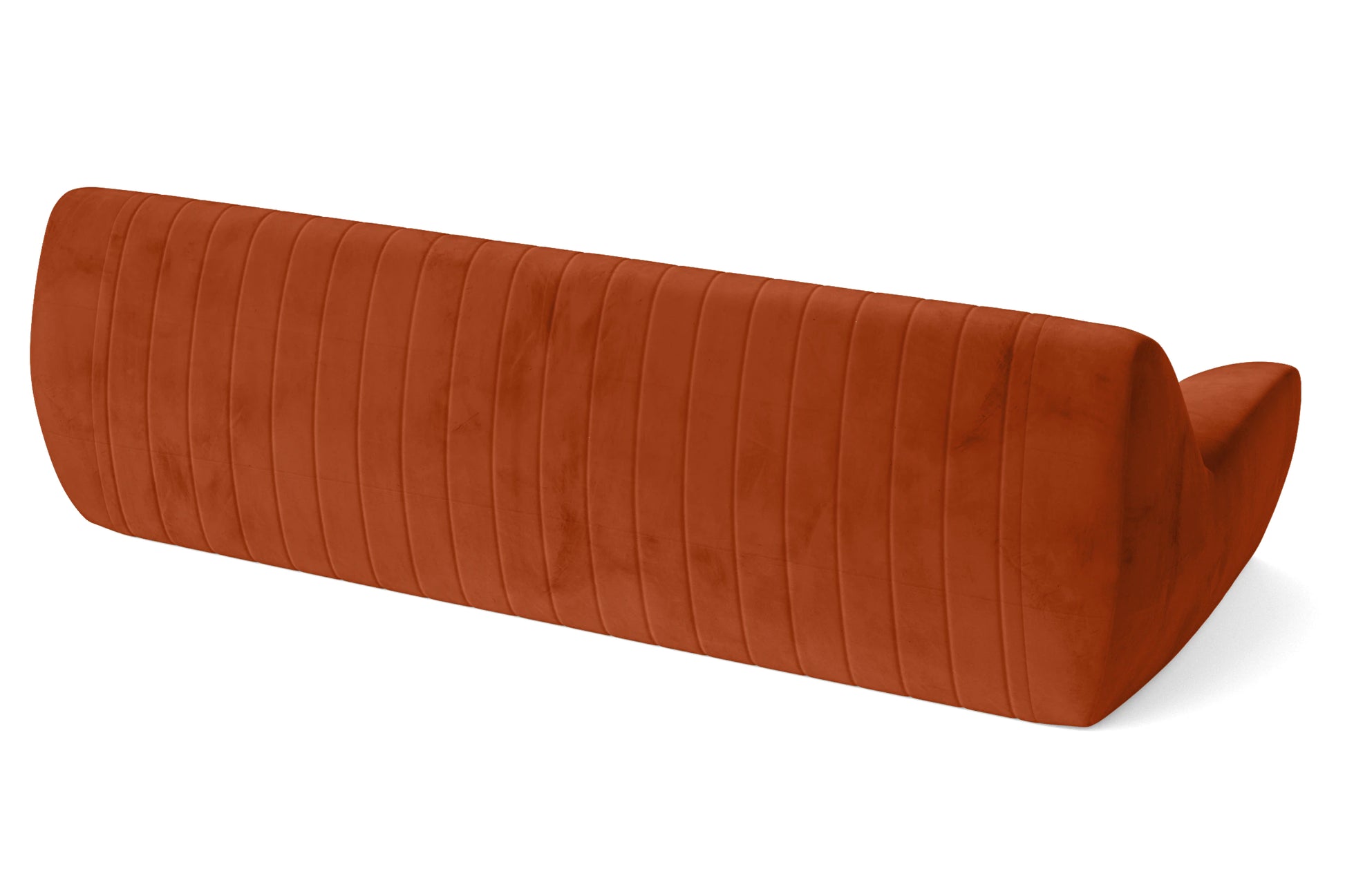 Trapani 4 Seater Sofa Orange Velvet