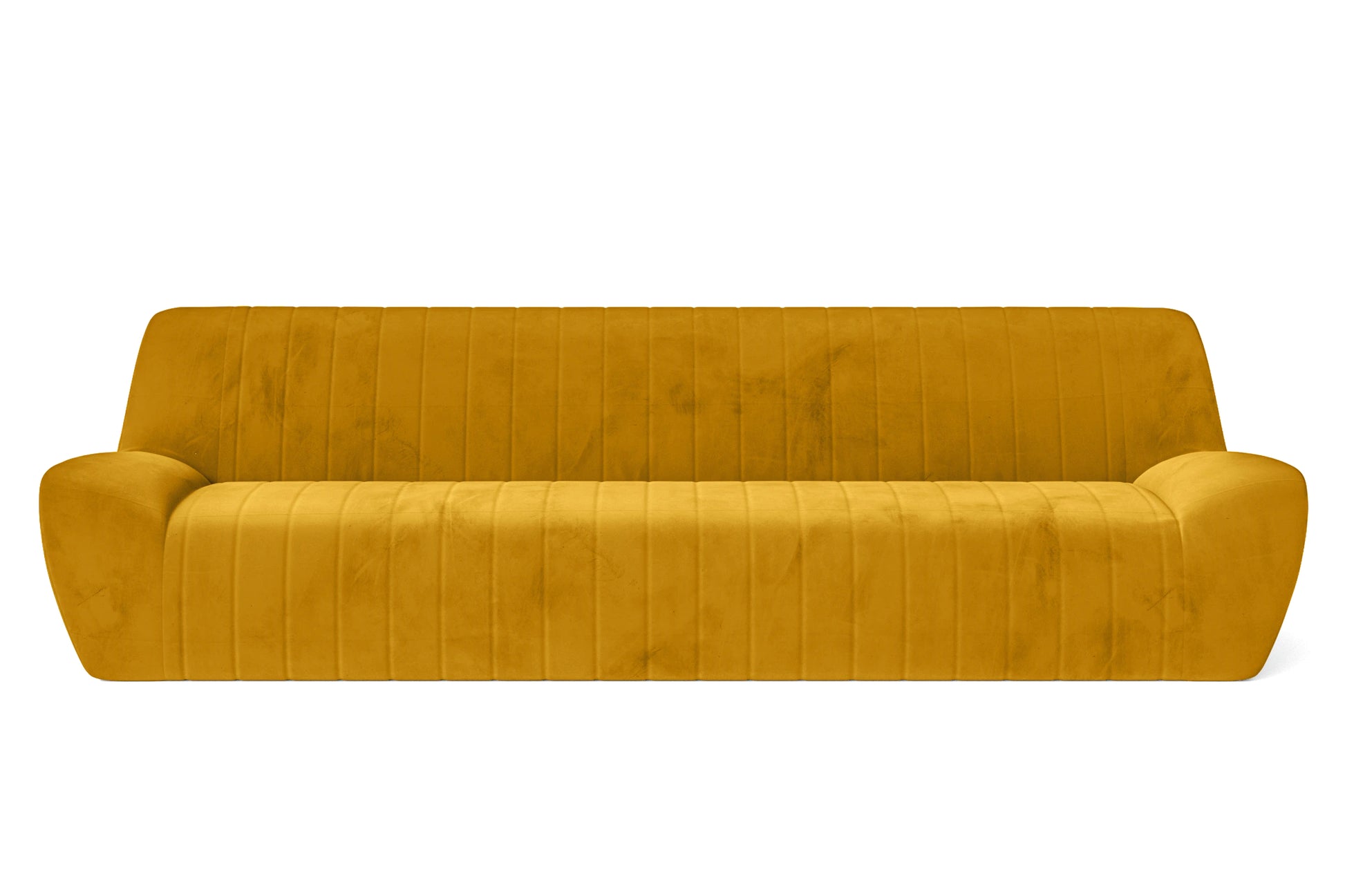 Trapani 4 Seater Sofa Yellow Velvet