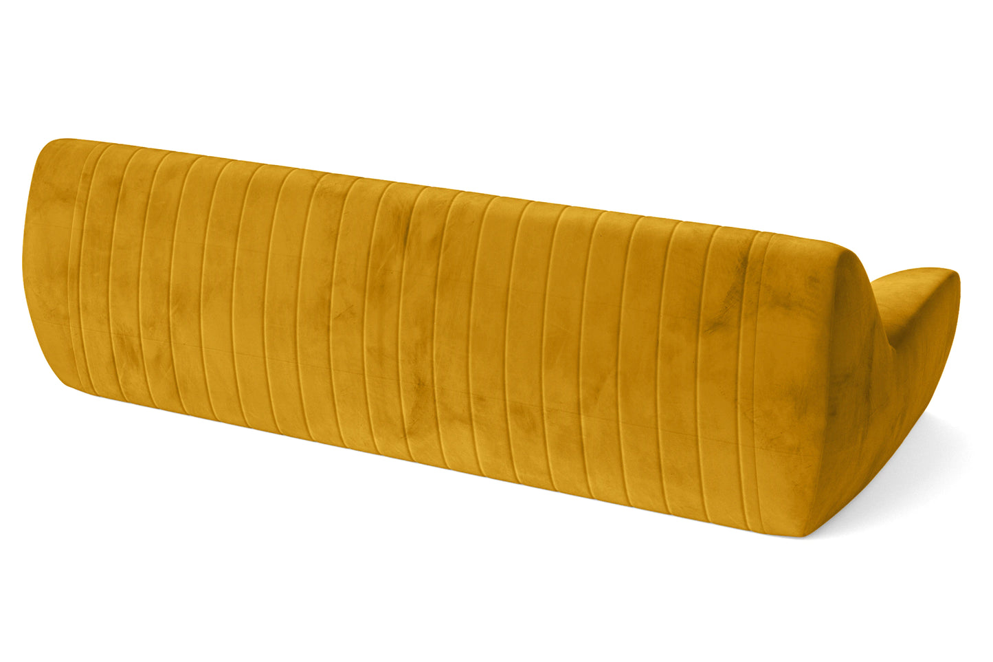 Trapani 4 Seater Sofa Yellow Velvet