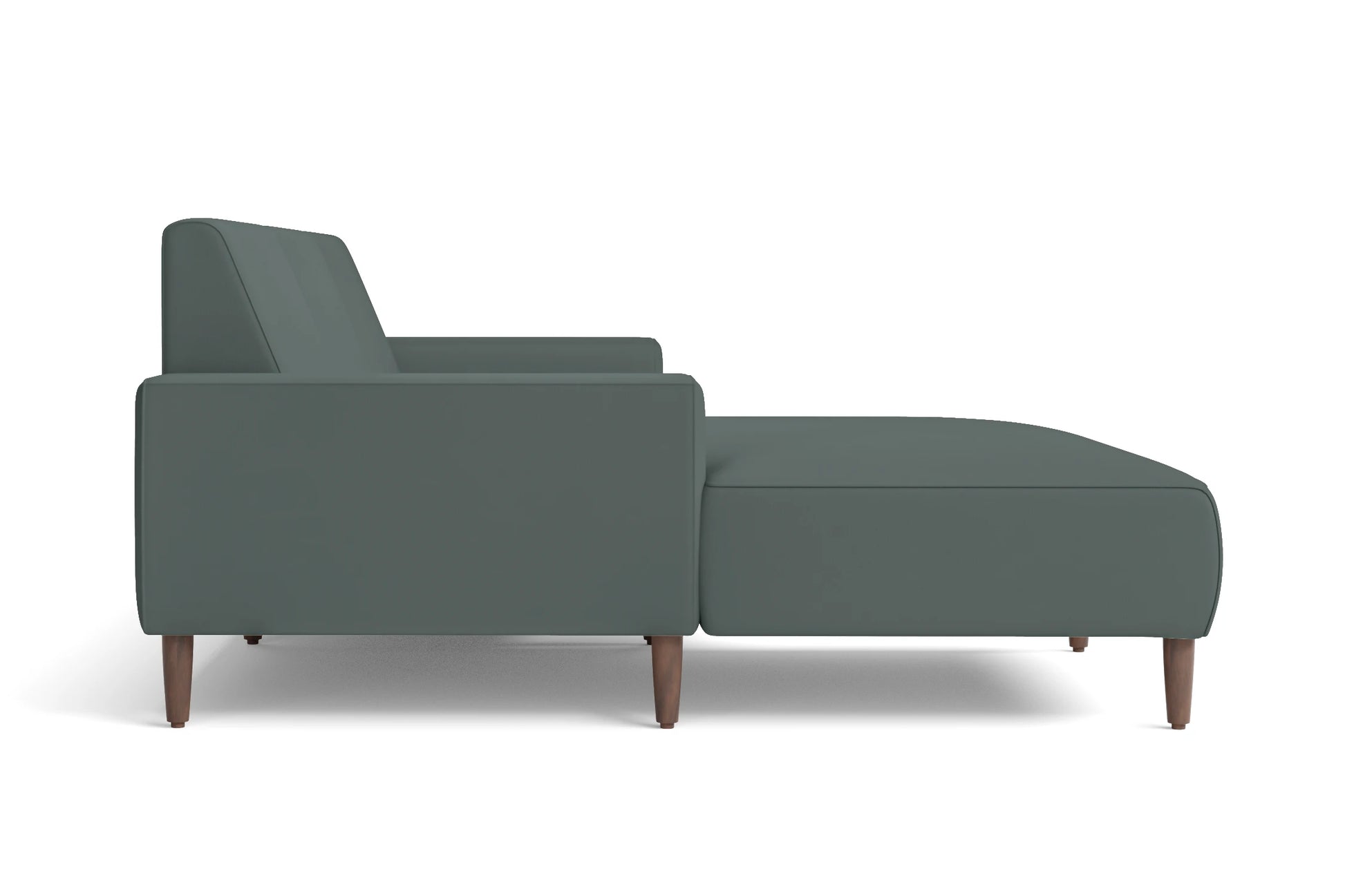 Treviso 3 Seater Left Hand Facing Chaise Lounge Corner Sofa Dusky Turquoise Leather