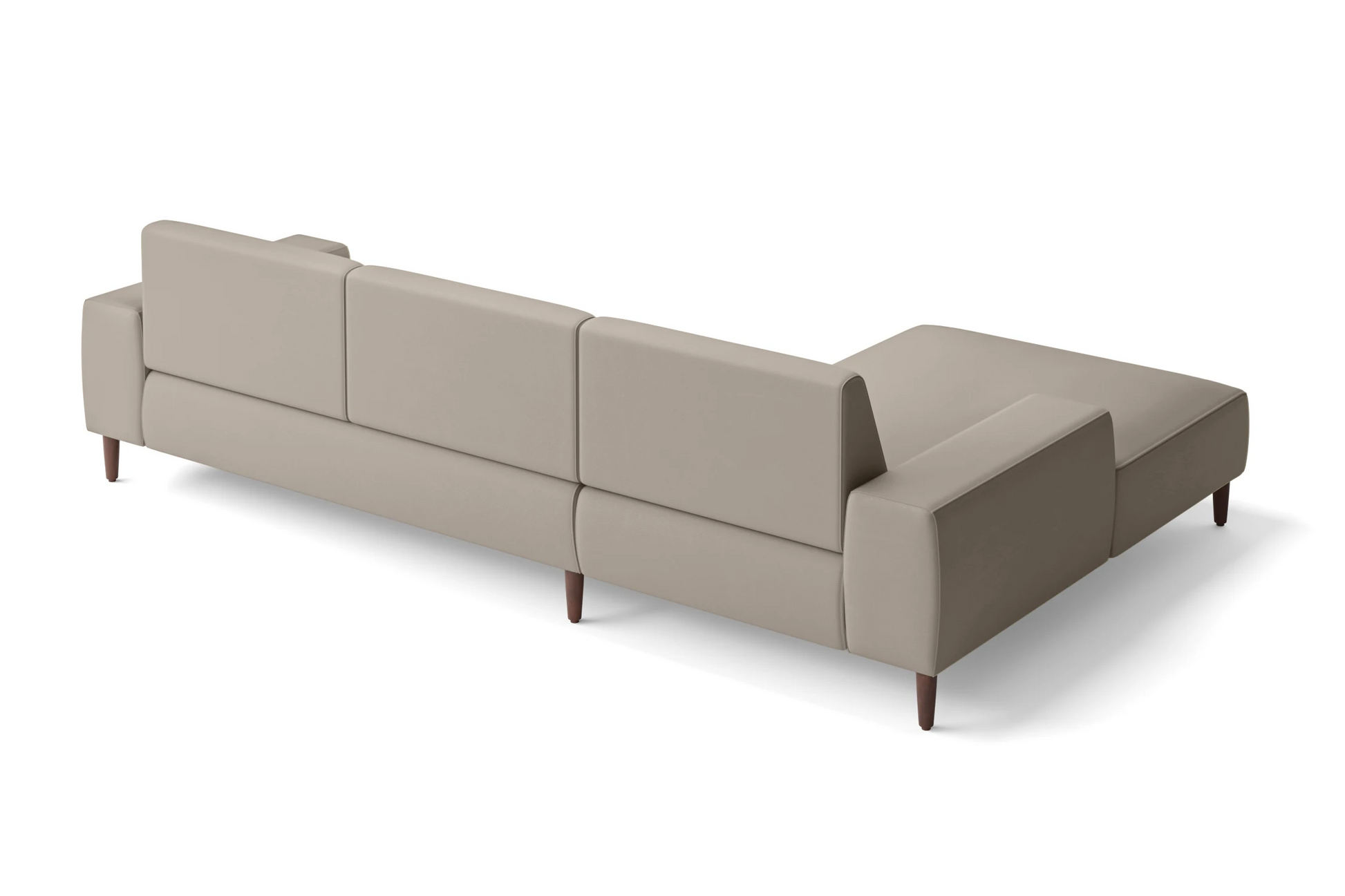 Treviso 3 Seater Left Hand Facing Chaise Lounge Corner Sofa Sand Leather