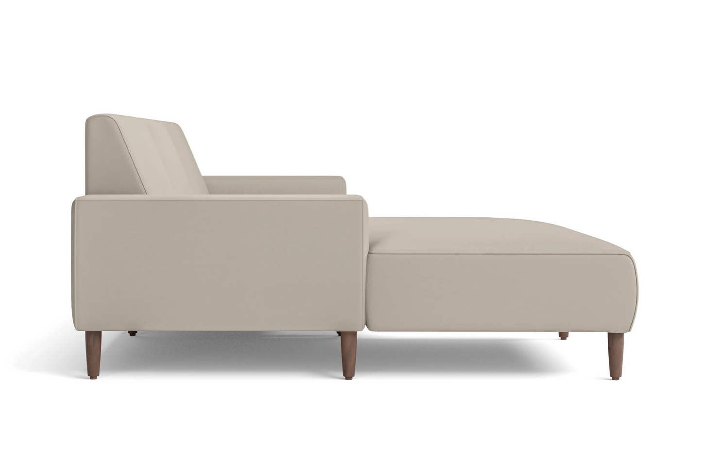 Treviso 3 Seater Left Hand Facing Chaise Lounge Corner Sofa Sand Leather