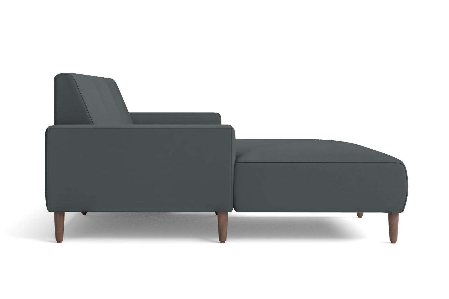 Treviso 3 Seater Left Hand Facing Chaise Lounge Corner Sofa Slate Leather