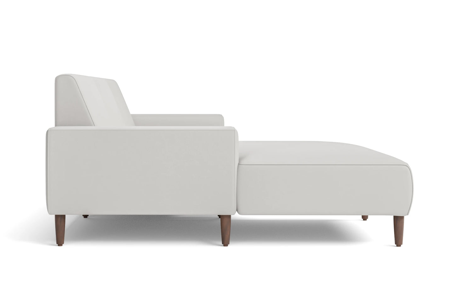 Treviso 3 Seater Left Hand Facing Chaise Lounge Corner Sofa White Leather