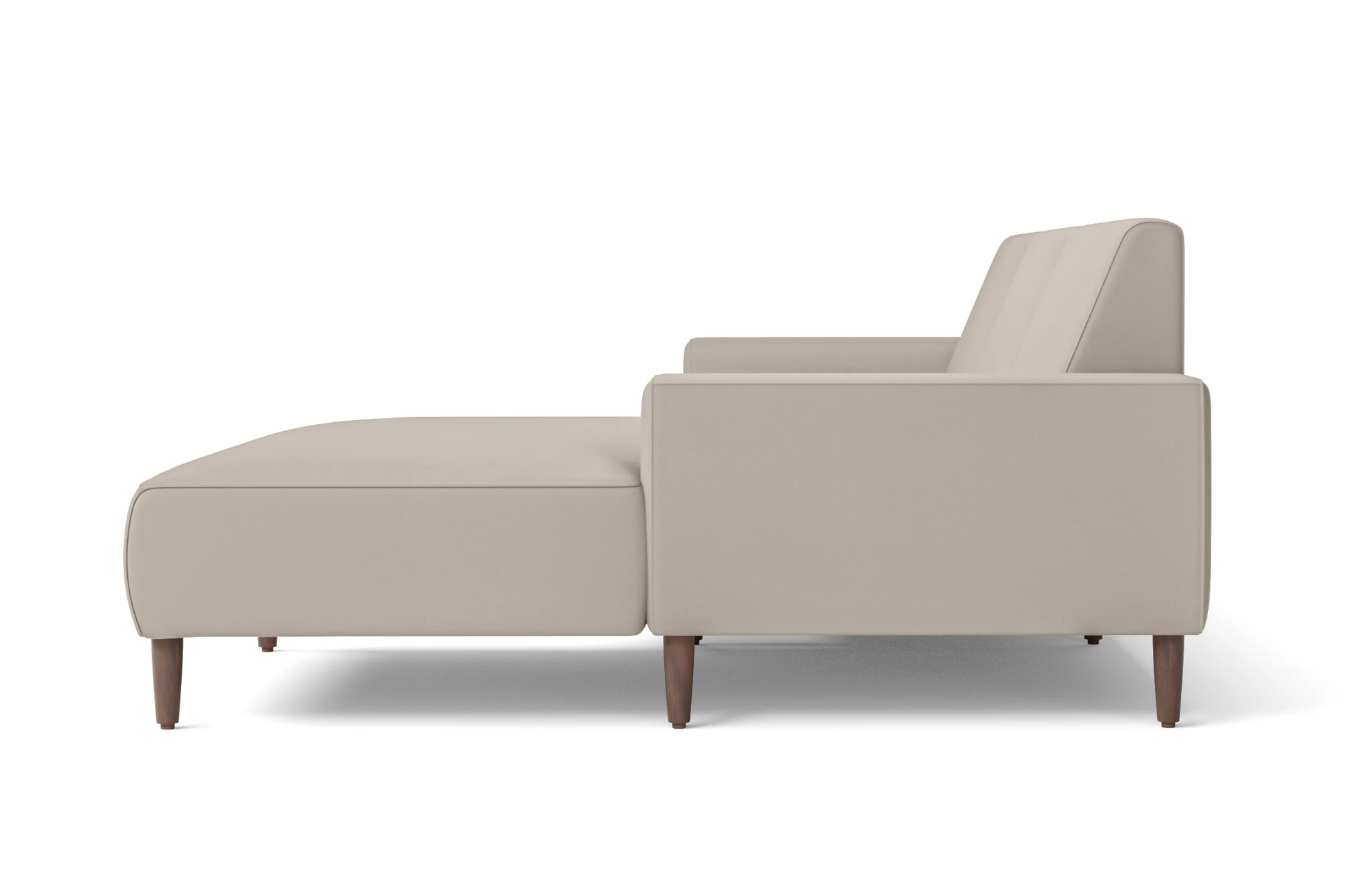 Treviso 3 Seater Right Hand Facing Chaise Lounge Corner Sofa Sand Leather