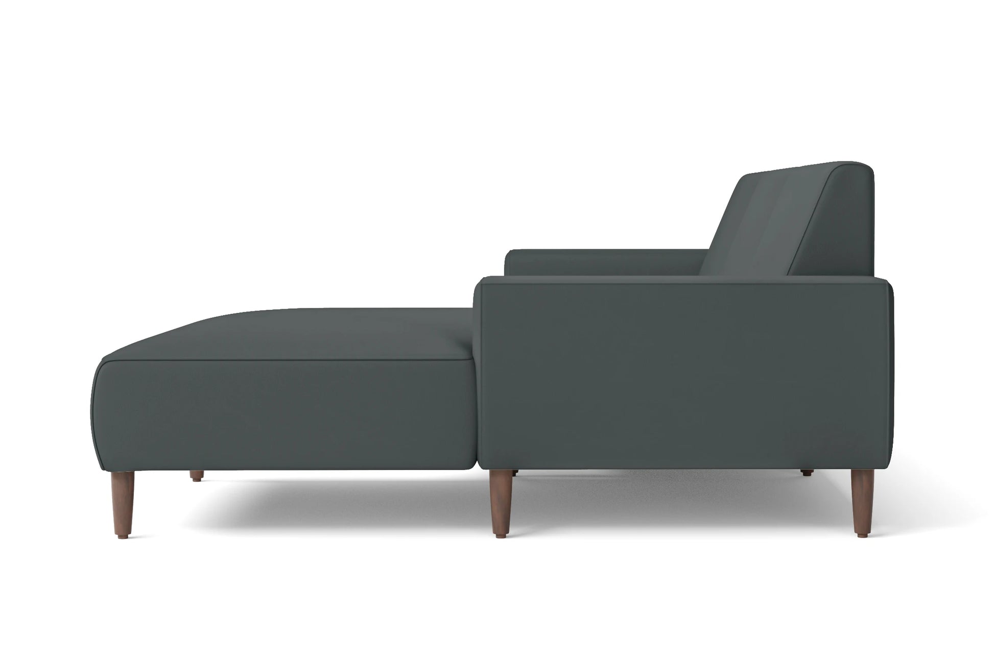 Treviso 3 Seater Right Hand Facing Chaise Lounge Corner Sofa Slate Leather