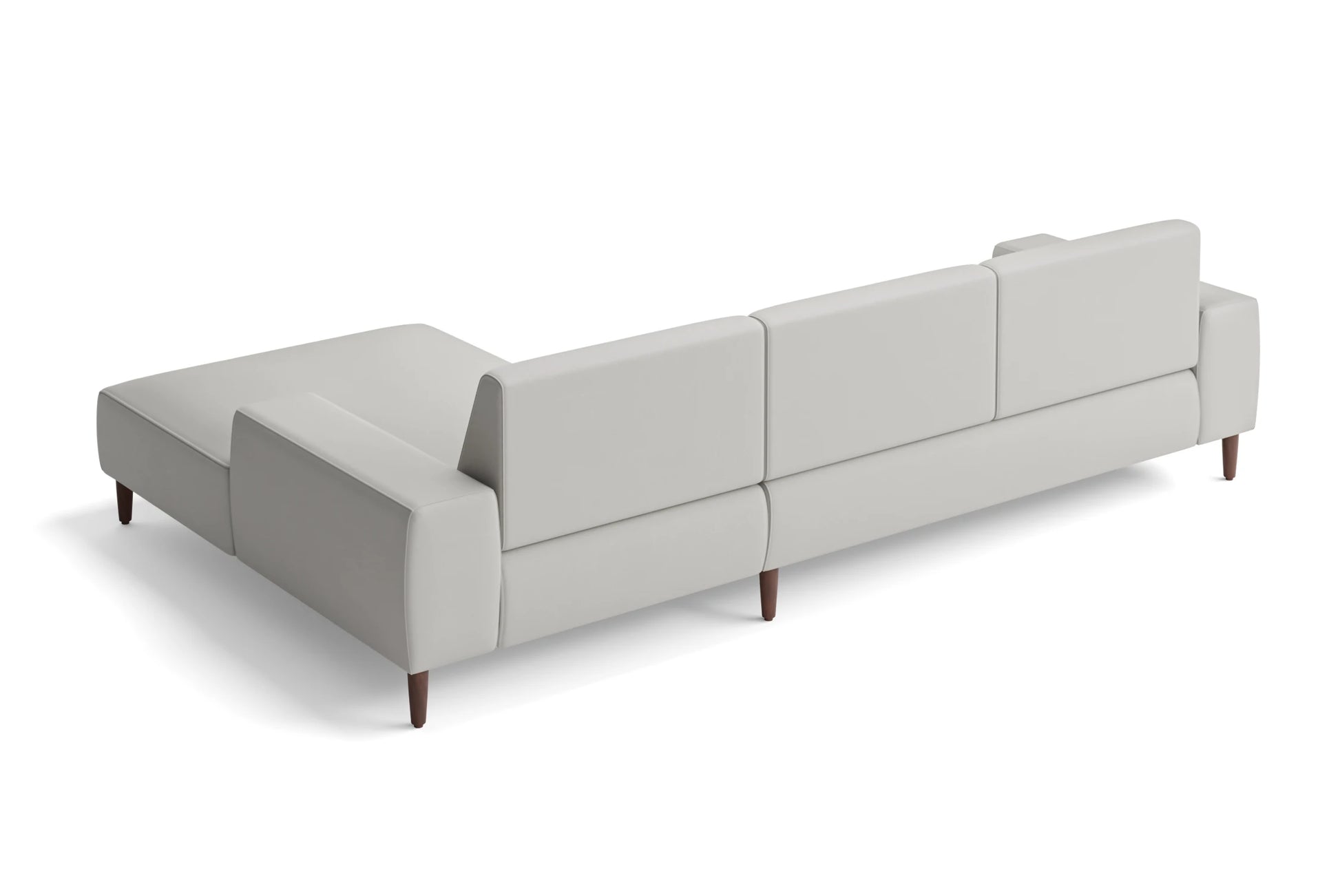 Treviso 3 Seater Right Hand Facing Chaise Lounge Corner Sofa White Leather