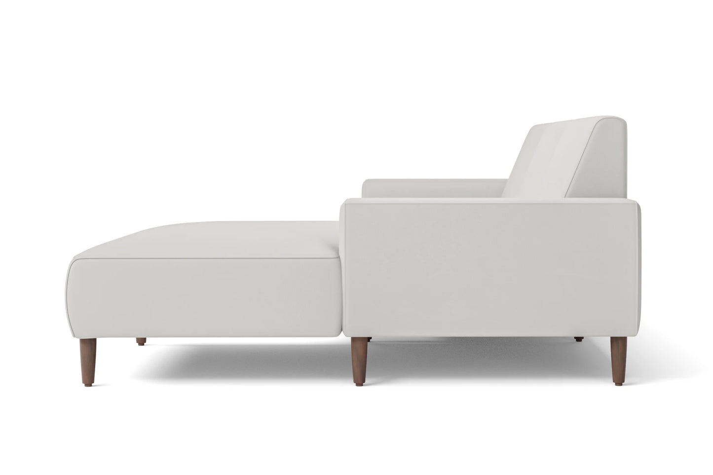 Treviso 3 Seater Right Hand Facing Chaise Lounge Corner Sofa White Leather