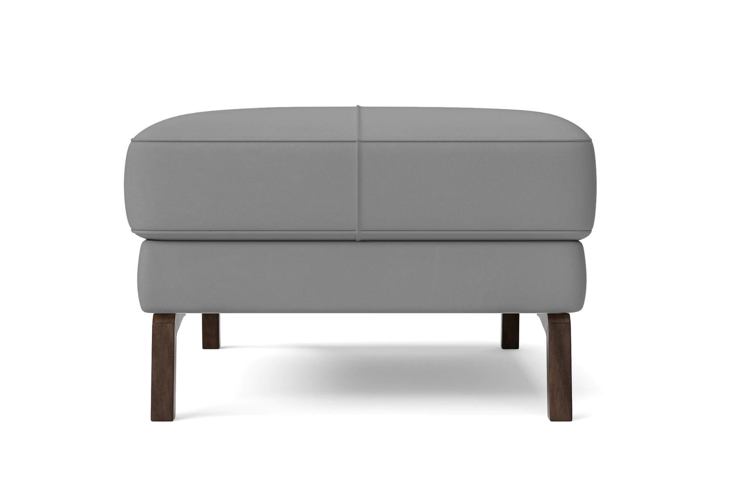 Turin Ottoman Grey Leather