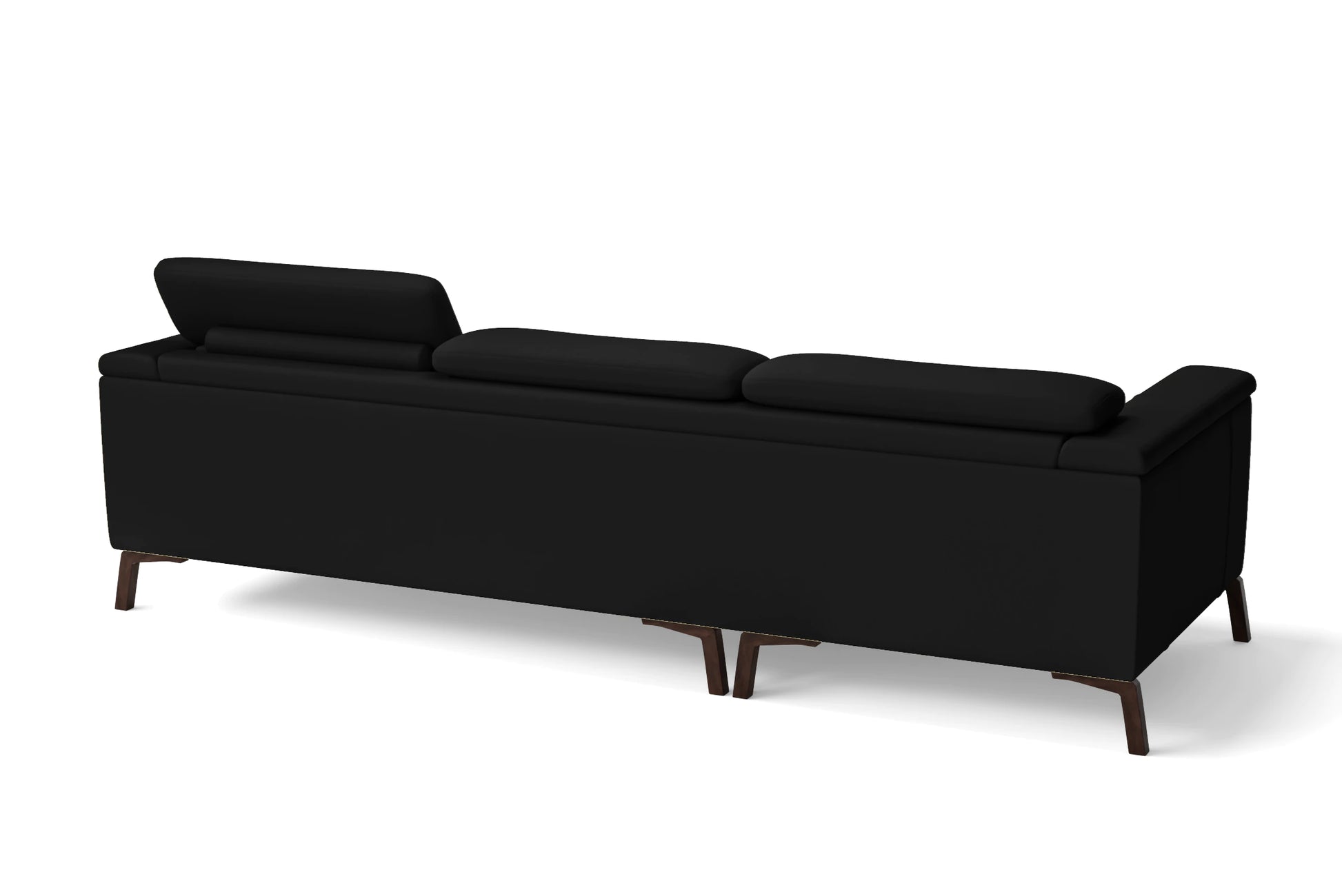 Turin 3 Seater Sofa Black Leather