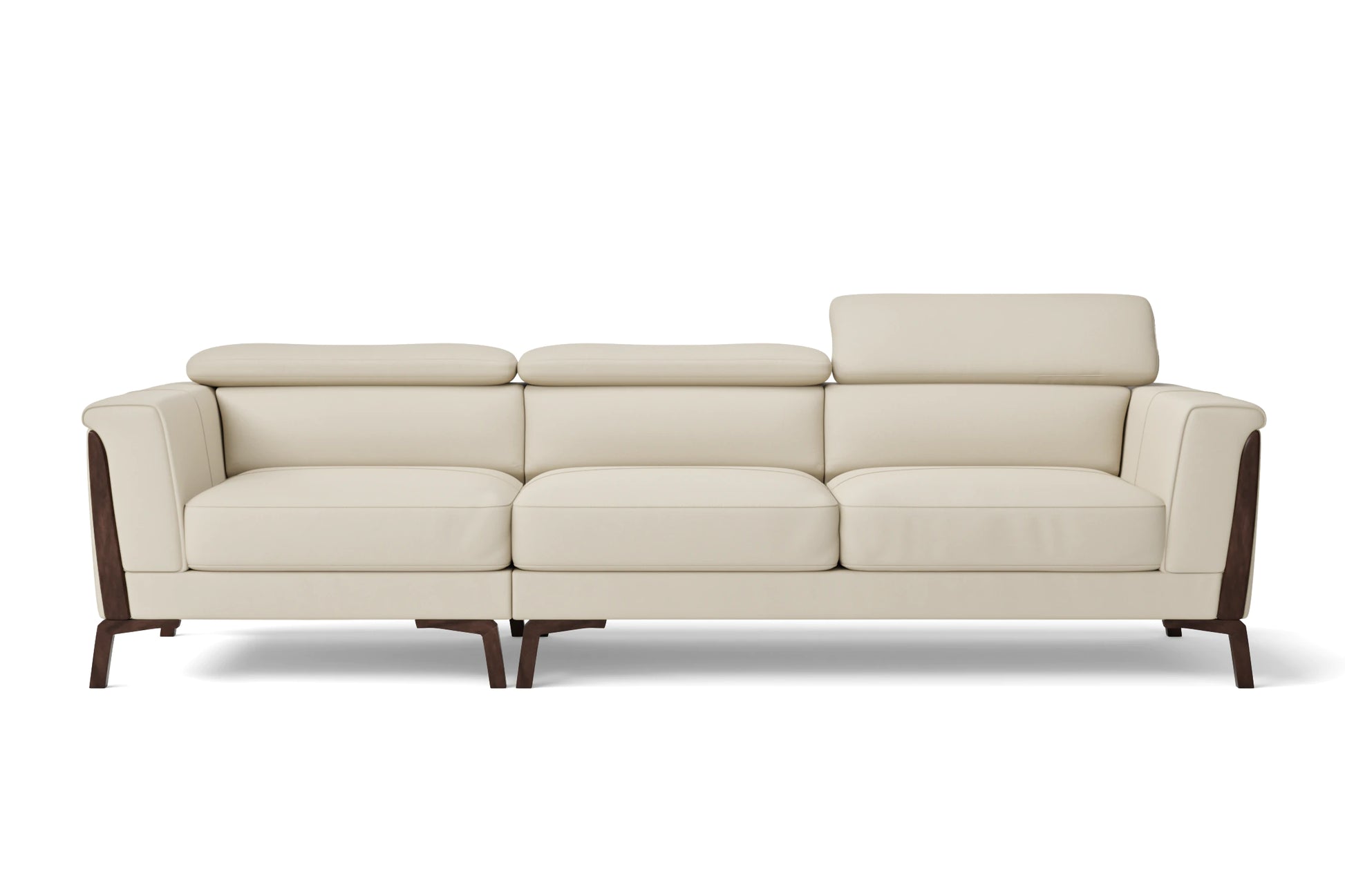 Turin 3 Seater Sofa Cream Leather