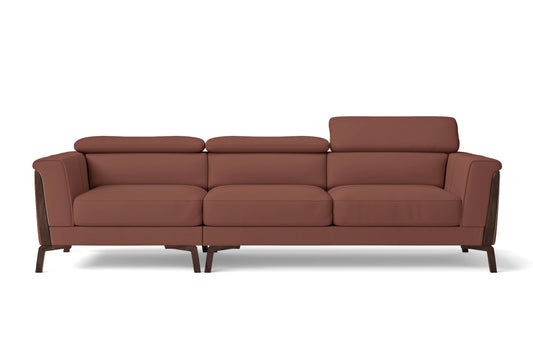 Turin 3 Seater Sofa Mauve Leather