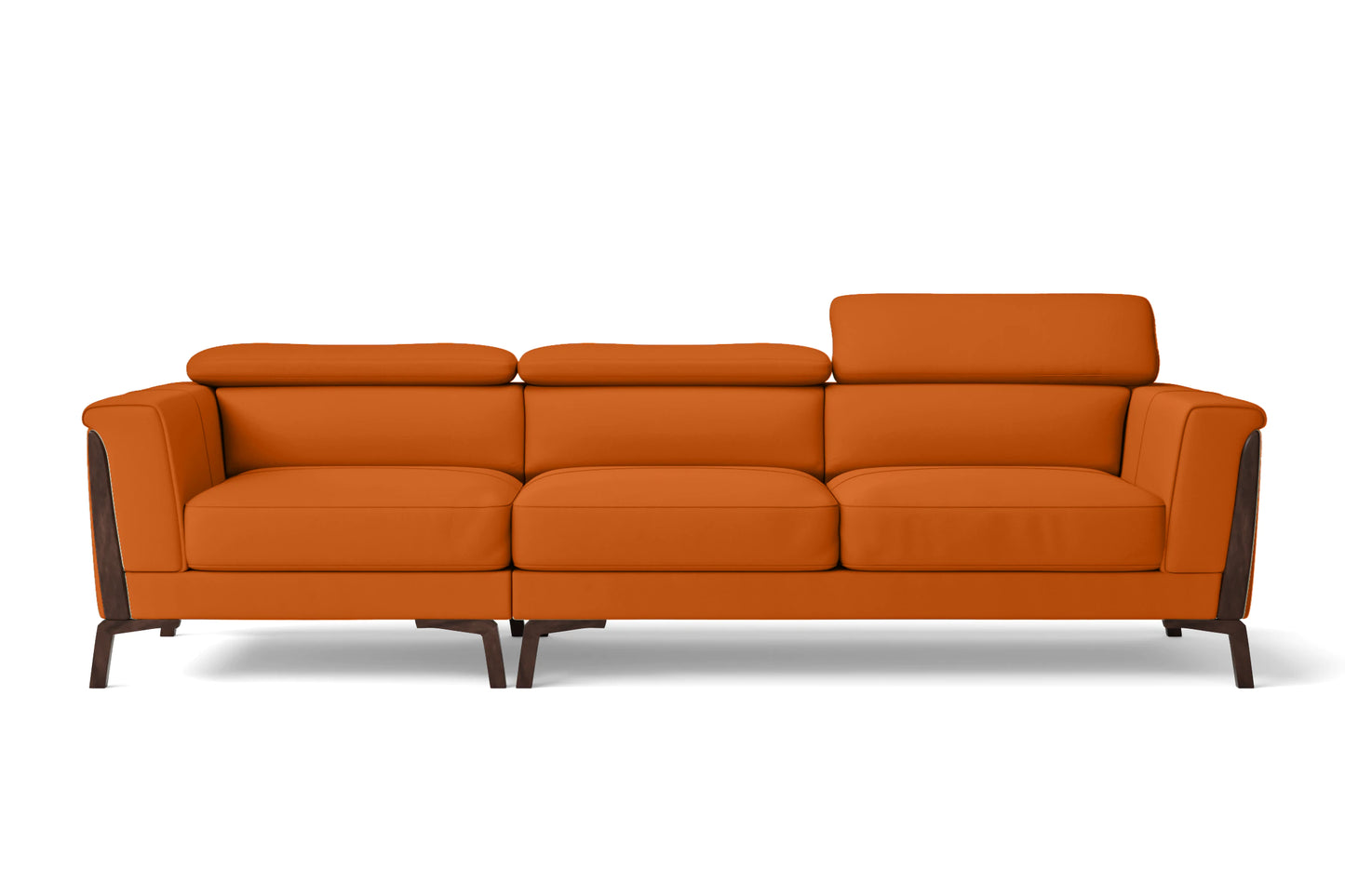 Turin 3 Seater Sofa Orange Leather