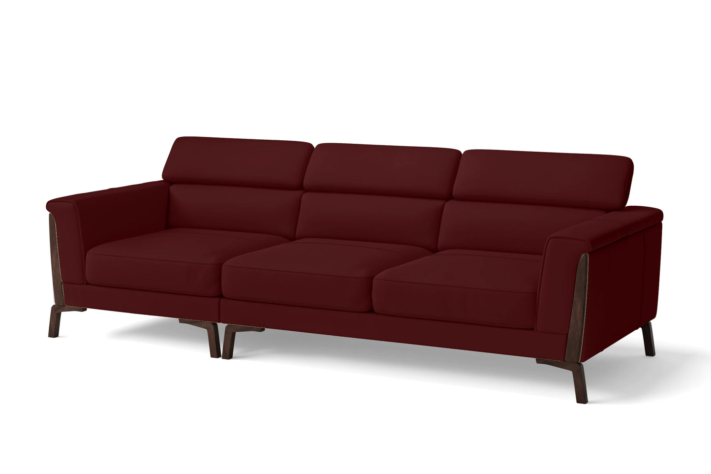 Turin 3 Seater Sofa Red Leather