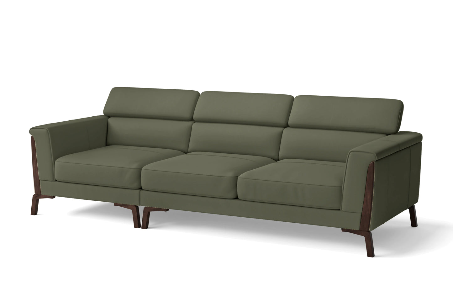 Turin 3 Seater Sofa Sage Leather