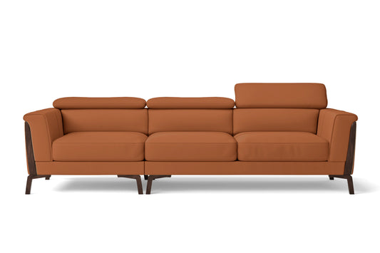 Turin 3 Seater Sofa Tan Brown Leather