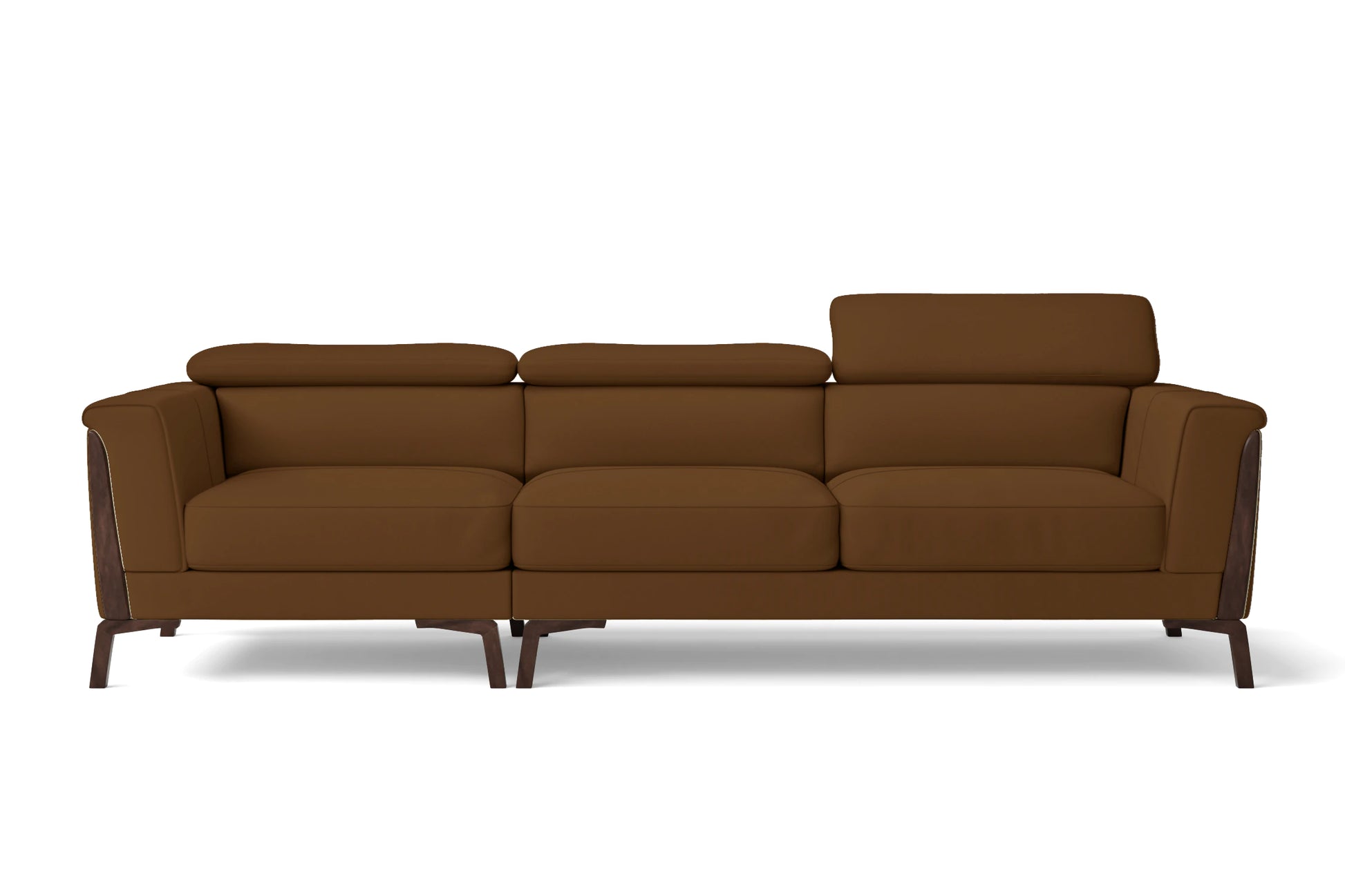 Turin 3 Seater Sofa Walnut Brown Leather