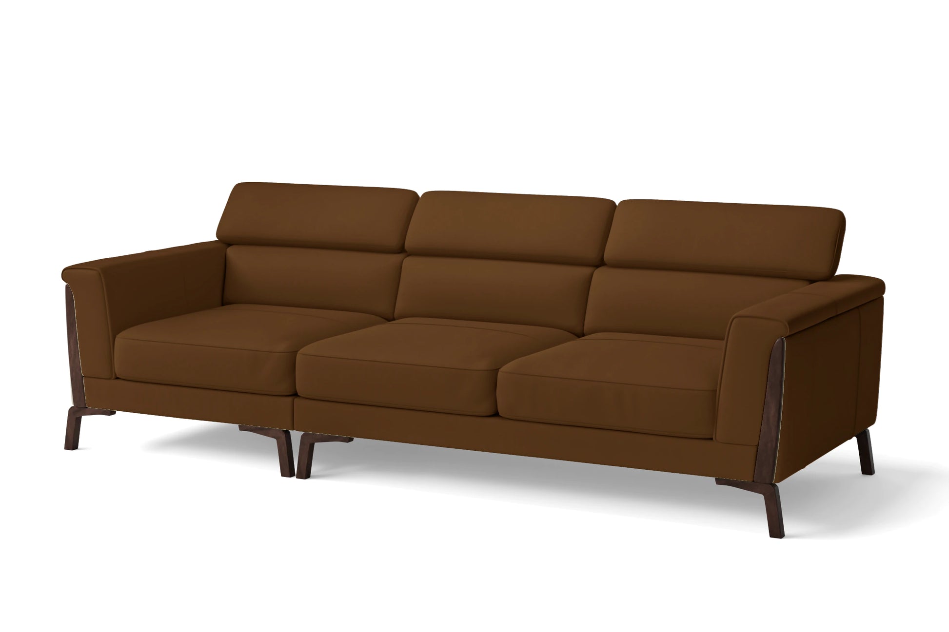 Turin 3 Seater Sofa Walnut Brown Leather