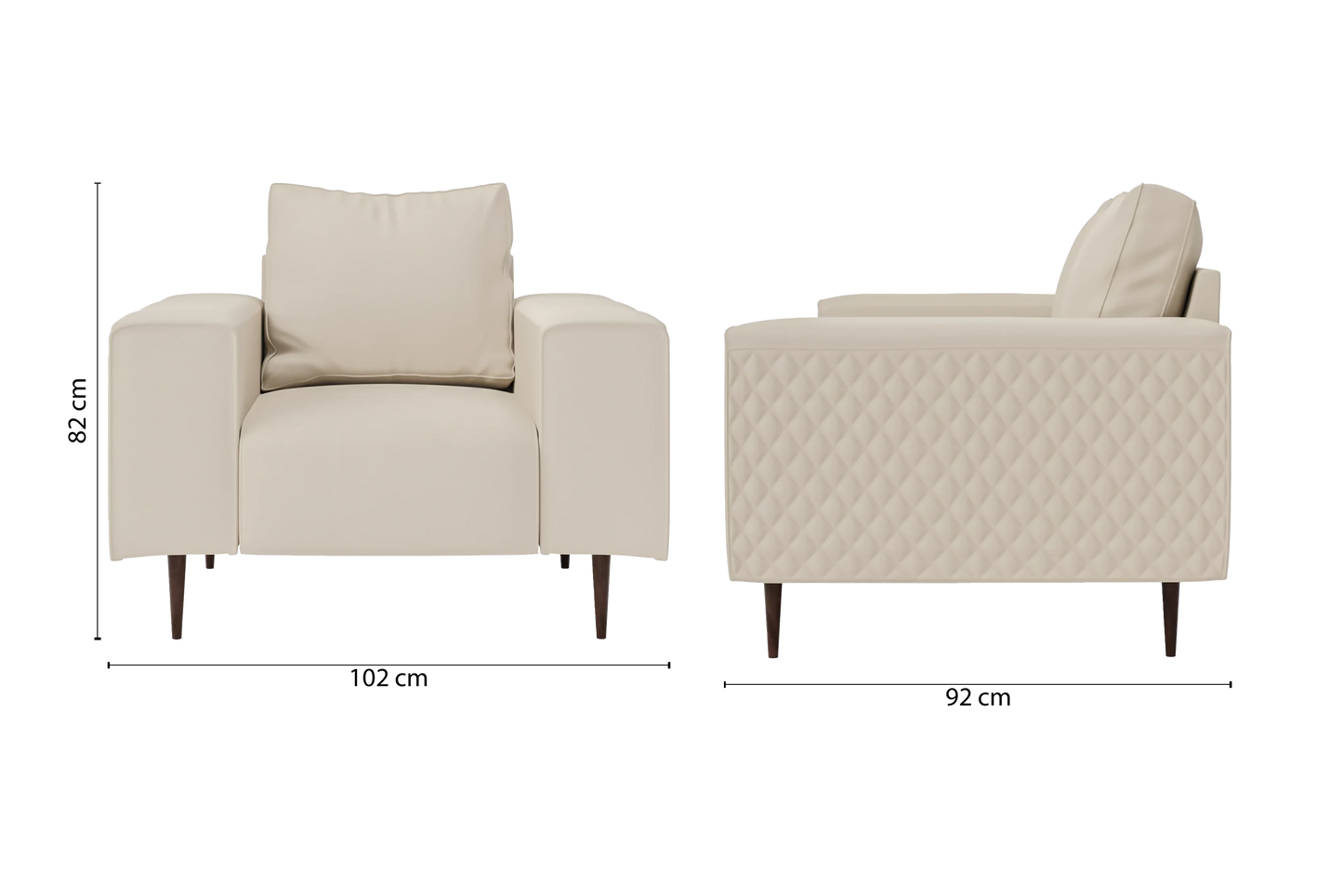 Udine Armchair Cream Leather