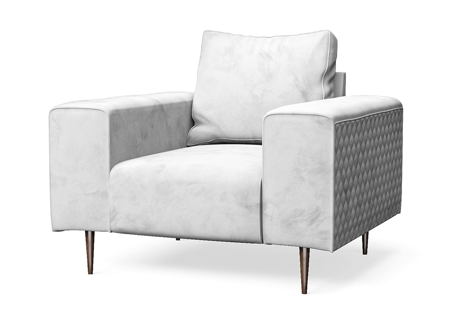 Udine Armchair White Velvet