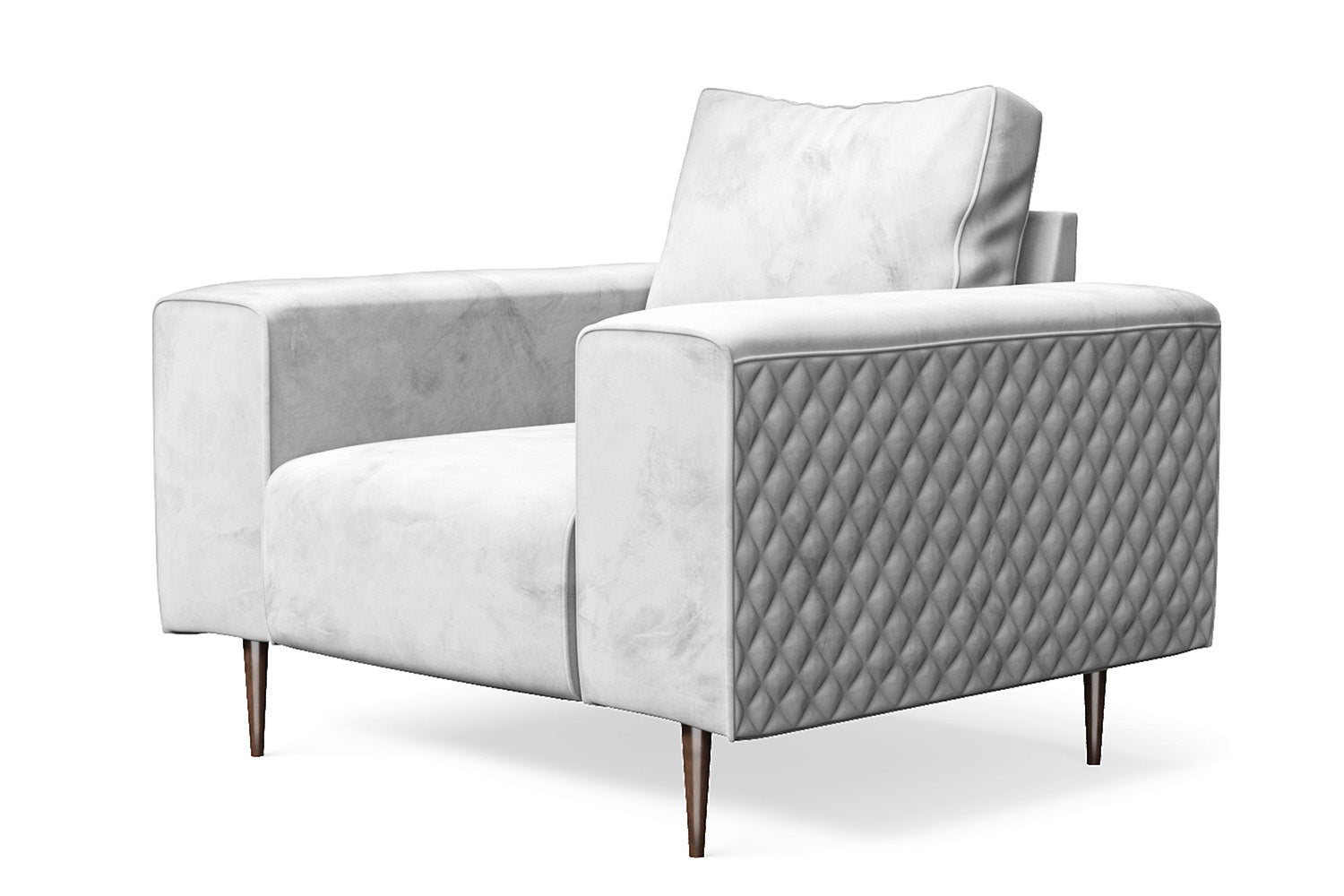 Udine Armchair White Velvet