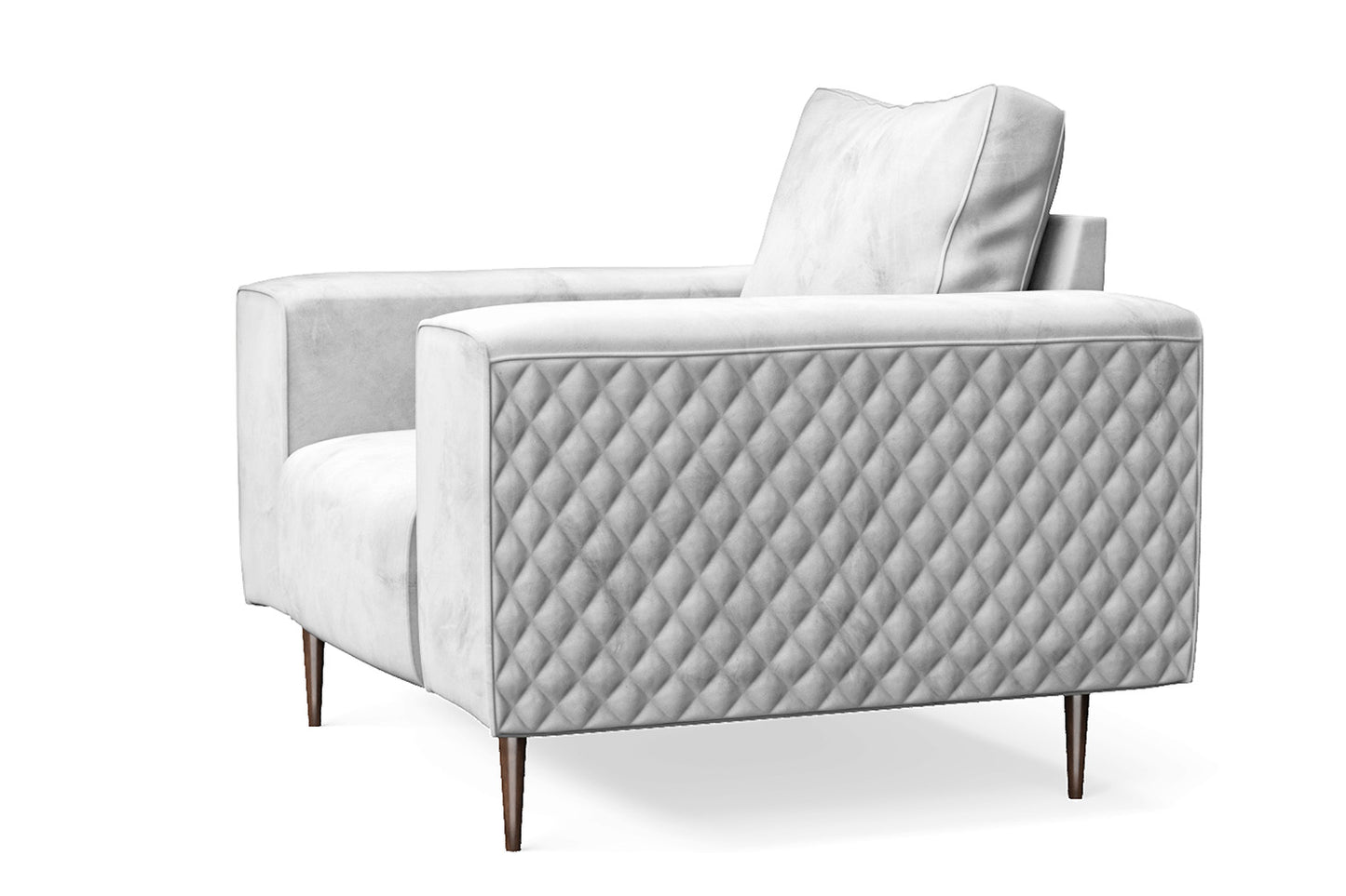 Udine Armchair White Velvet