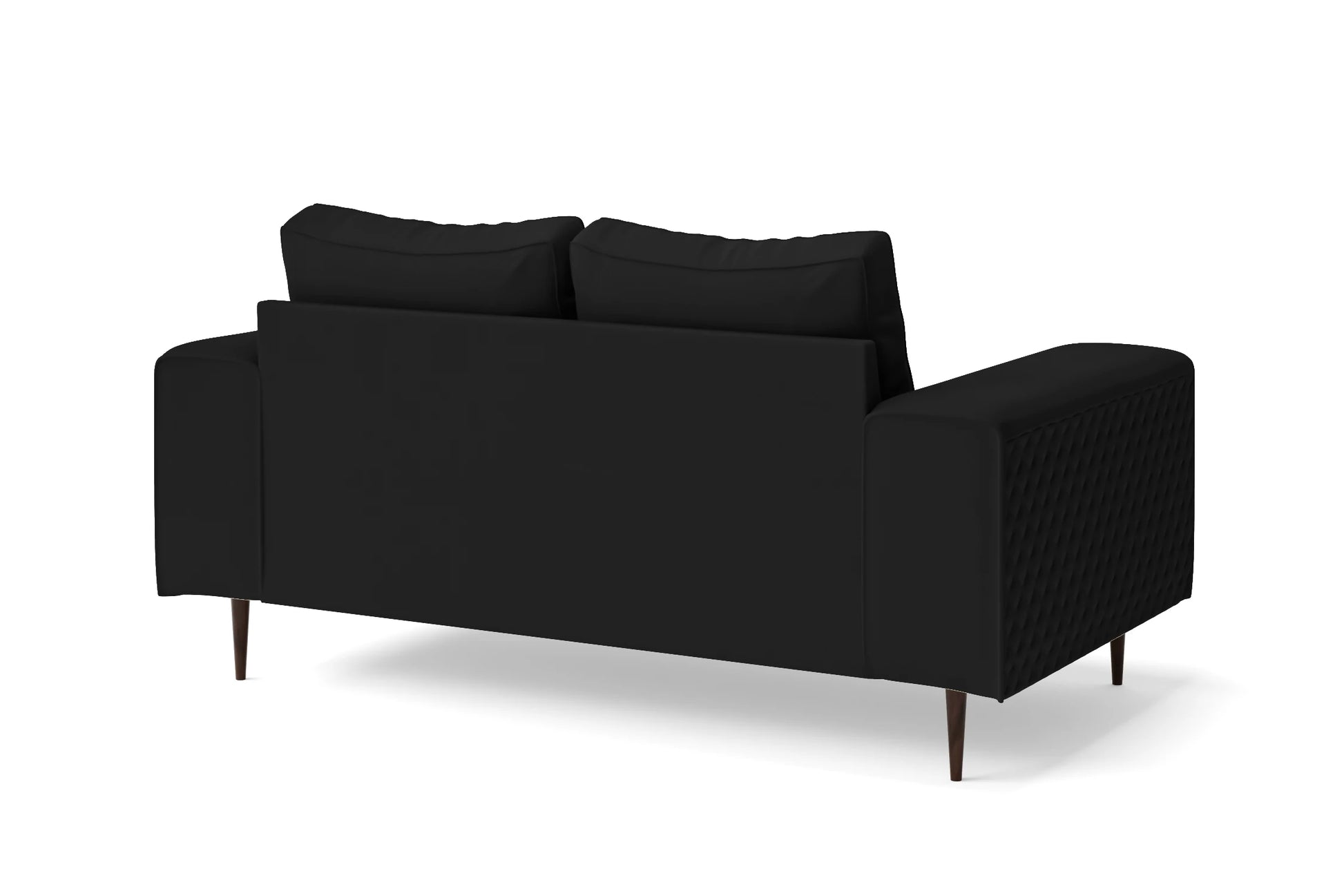 Udine 2 Seater Sofa Black Leather