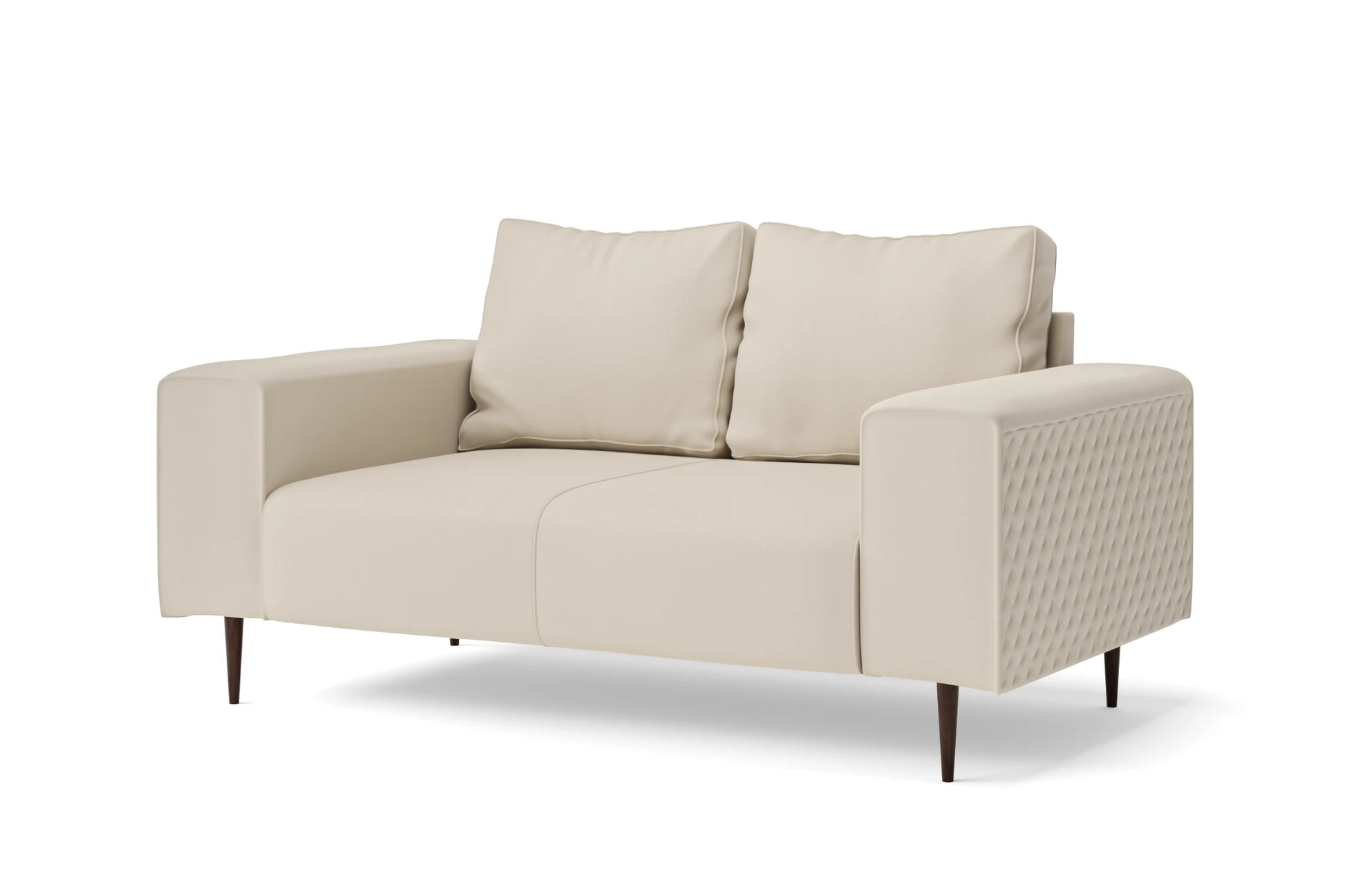 Udine 2 Seater Sofa Cream Leather