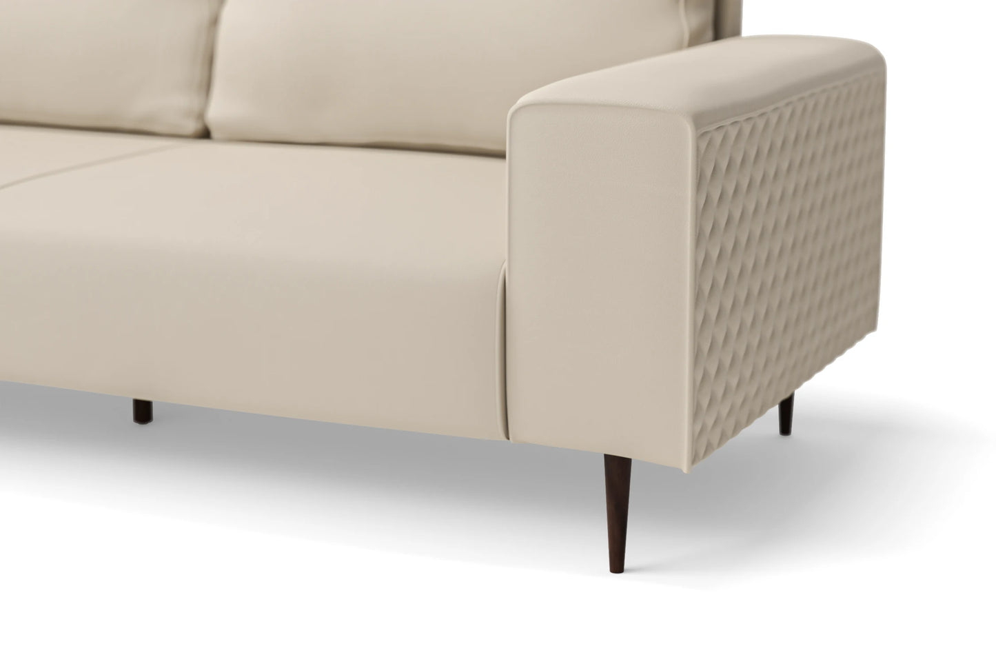 Udine 2 Seater Sofa Cream Leather