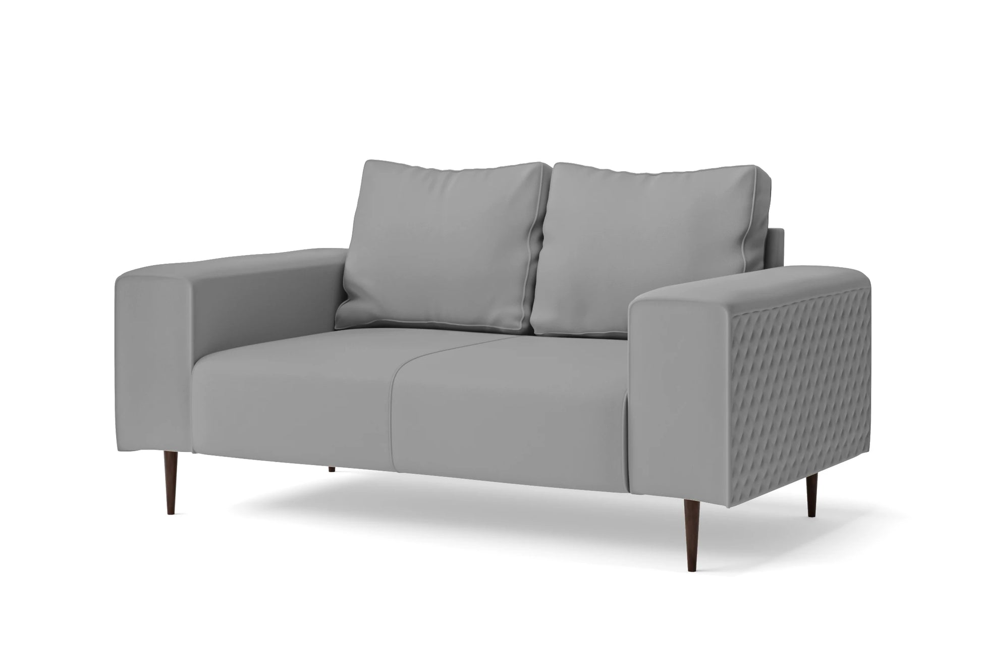 Udine 2 Seater Sofa Grey Leather