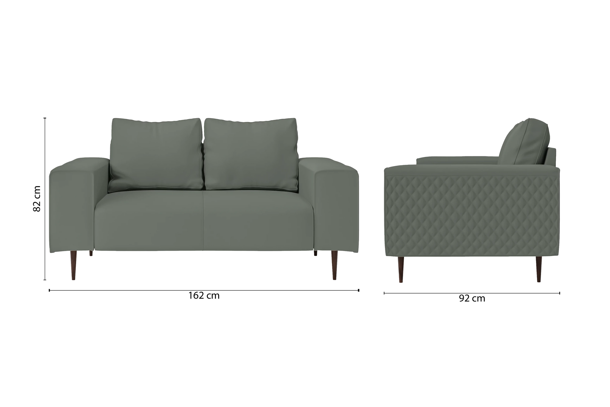 Udine 2 Seater Sofa Lush Leather