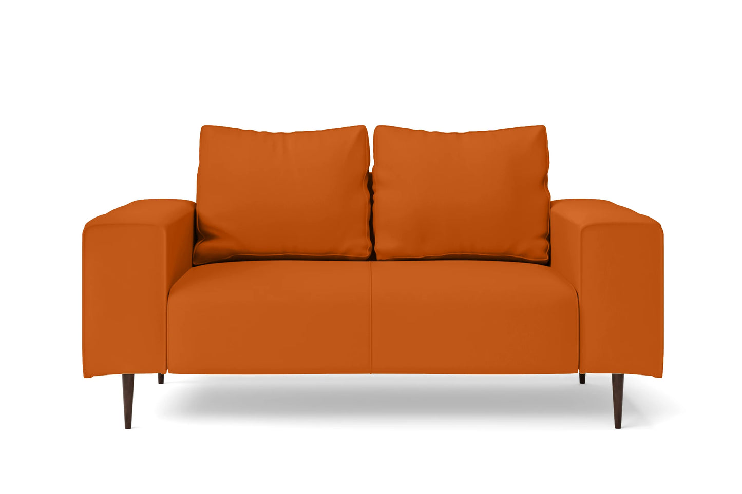 Udine 2 Seater Sofa Orange Leather