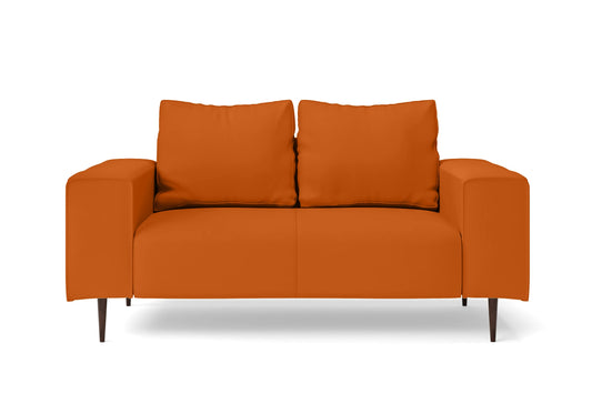 Udine 2 Seater Sofa Orange Leather