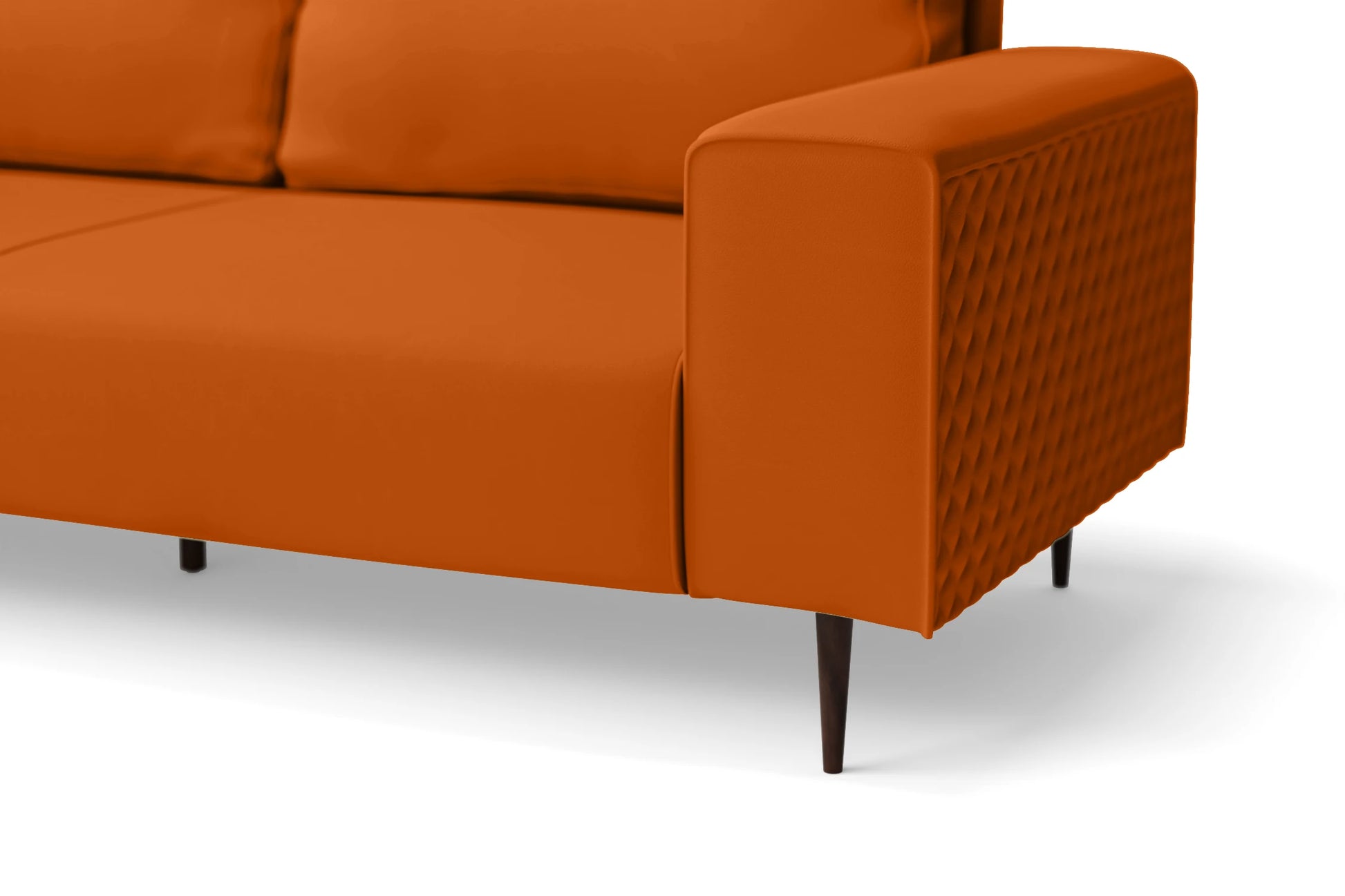 Udine 2 Seater Sofa Orange Leather