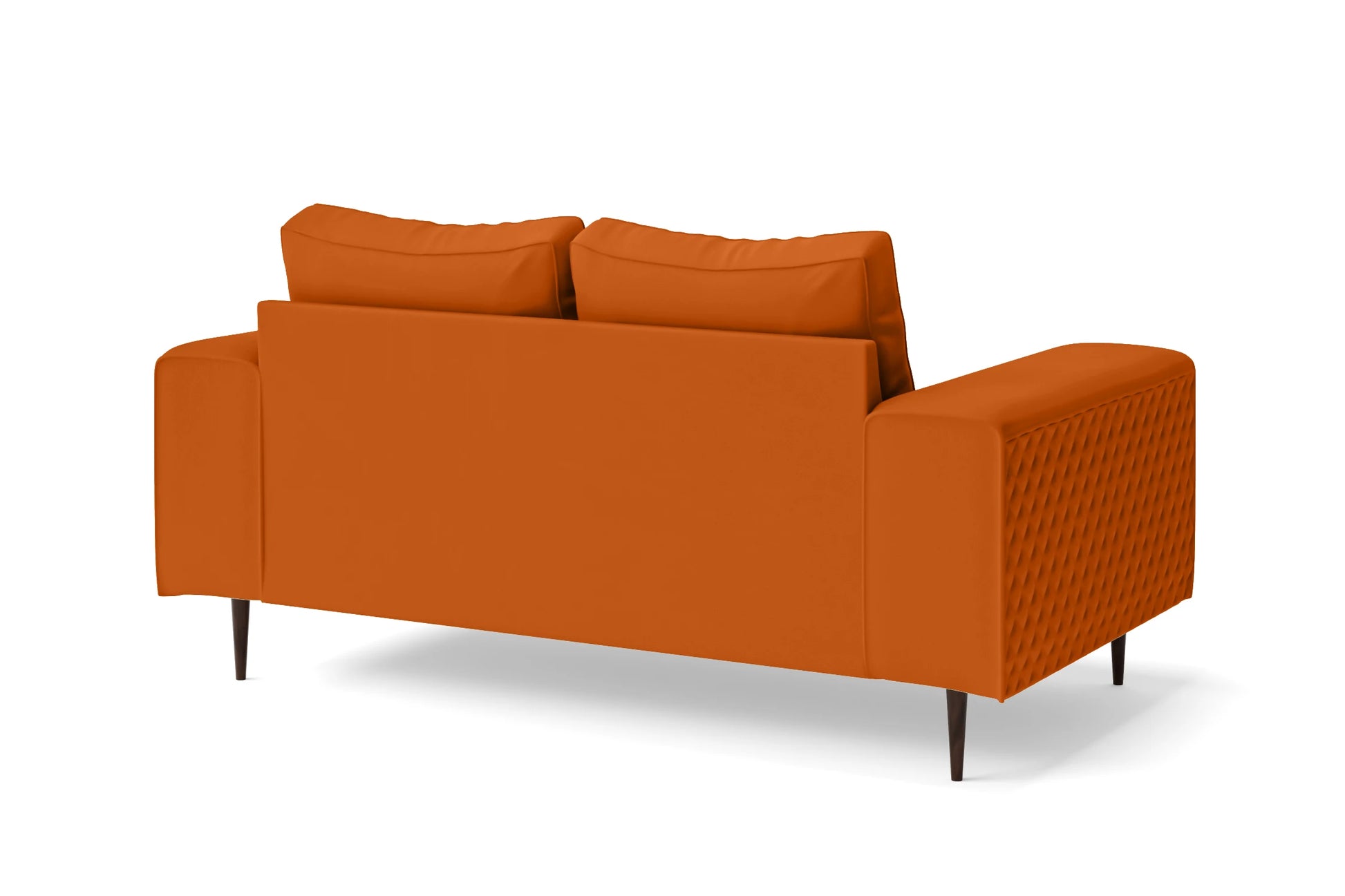 Udine 2 Seater Sofa Orange Leather