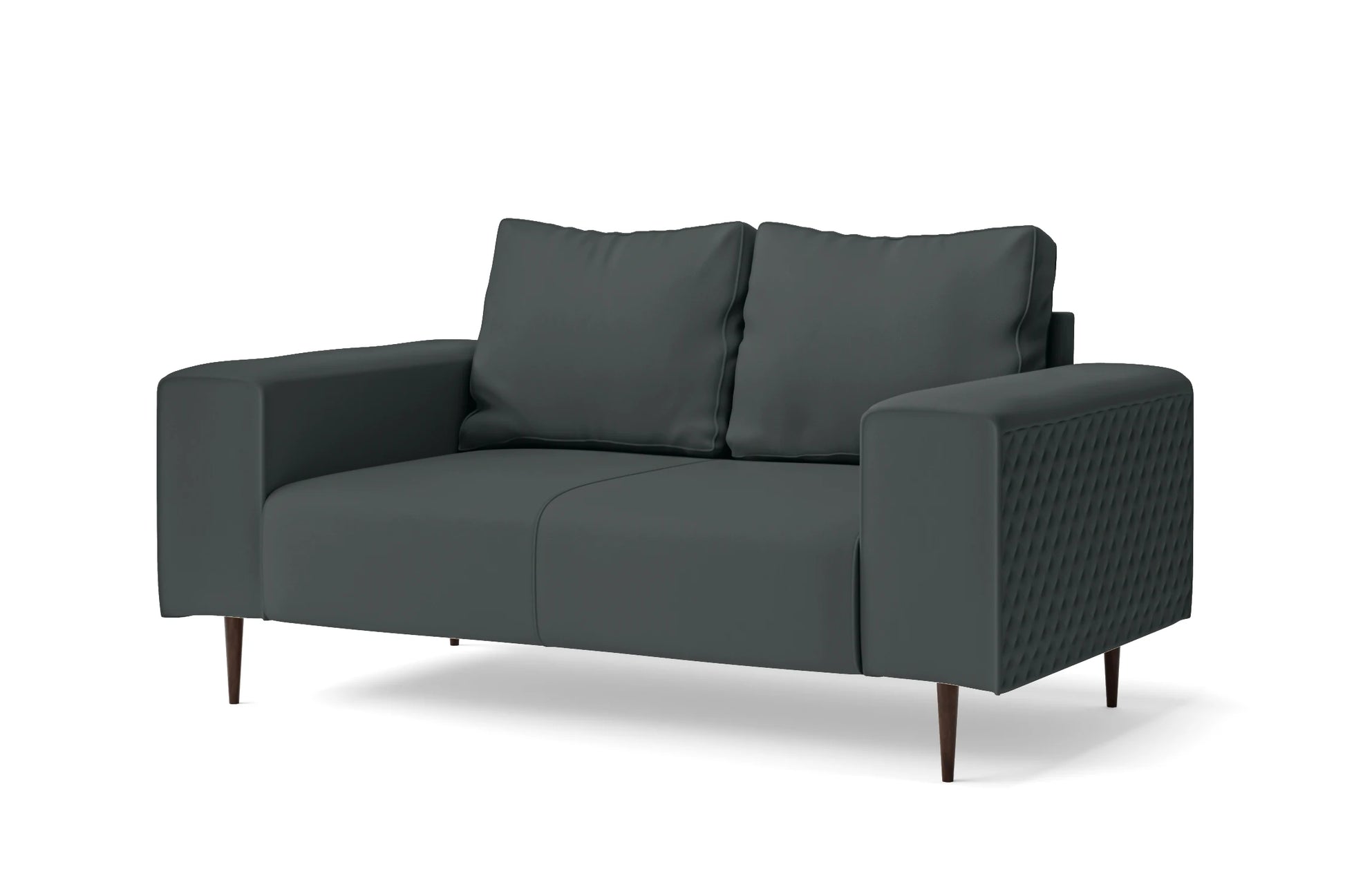 Udine 2 Seater Sofa Slate Leather